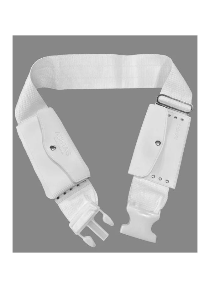 REBENUO The Ihram belt for Hajj and Umrah, very large size, white color - 130 cm long  - Image 3