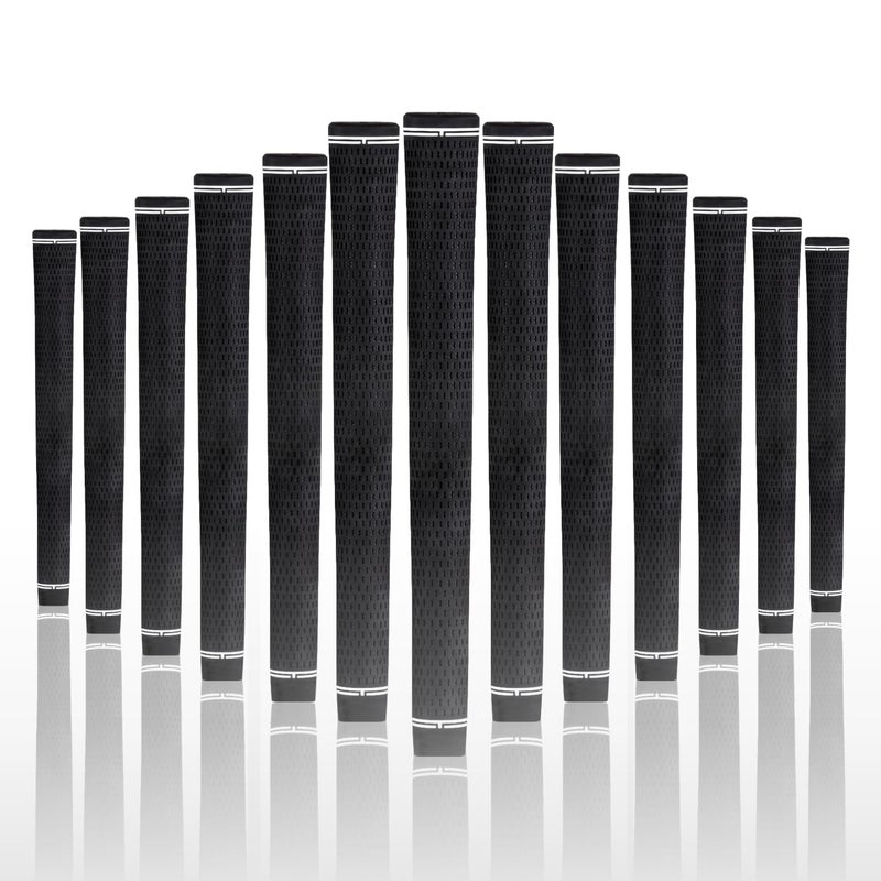 Majek Golf Club Grips Super Jumbo Extra Large Tour 360 Degree Black NO LOGO Round 600 Extra Large XL XXL Great for Tall Golfers with Big Hands Premium Rubber Golf Grips 13 Pack High Traction - Image 2