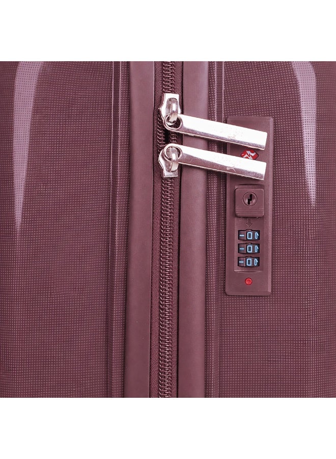 منيك حقيبة سفر فياجيرو عادية مقاس  بوصة | حقيبة ترولي صلبة من البولي بروبلين | بعجلات مزدوجة دوارة  درجة | متوسطة -  بوصة | بنفسجي - Image 4