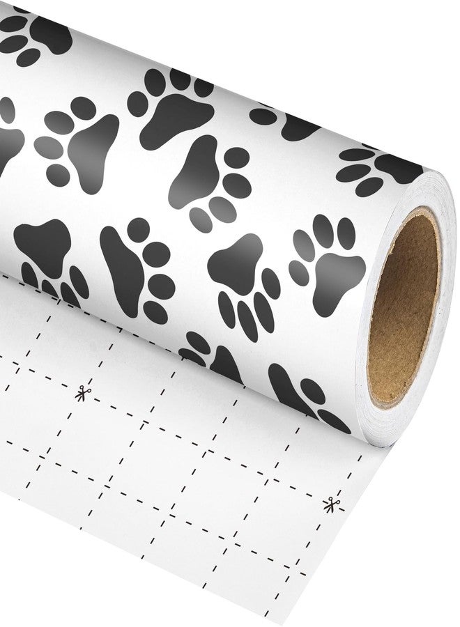 Vnaaem Vnaeem Paw Wrapping Paper Roll - Mini Roll - 17 Inch X 16.5 Feet - Dog Cat Wrapping Paper for Birthday, Baby Shower,Christmas, Holiday, New Year, Party, Celebration - Image 1