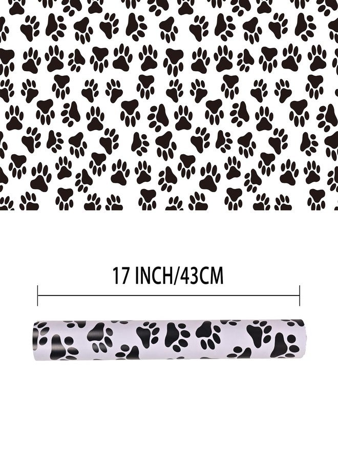 Vnaaem Vnaeem Paw Wrapping Paper Roll - Mini Roll - 17 Inch X 16.5 Feet - Dog Cat Wrapping Paper for Birthday, Baby Shower,Christmas, Holiday, New Year, Party, Celebration - Image 4