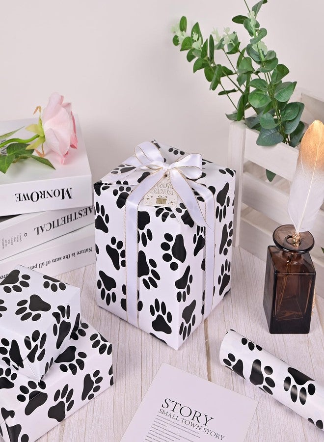 Vnaaem Vnaeem Paw Wrapping Paper Roll - Mini Roll - 17 Inch X 16.5 Feet - Dog Cat Wrapping Paper for Birthday, Baby Shower,Christmas, Holiday, New Year, Party, Celebration - Image 5