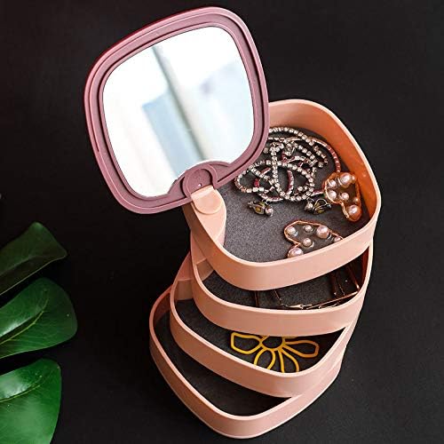 AASHRO MALL ® COD multi layer revolving Advanced Rotating Plastic jewelry storage box , Multicolour. - Image 4