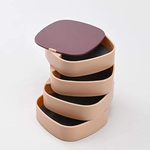 AASHRO MALL ® COD multi layer revolving Advanced Rotating Plastic jewelry storage box , Multicolour. - Image 1