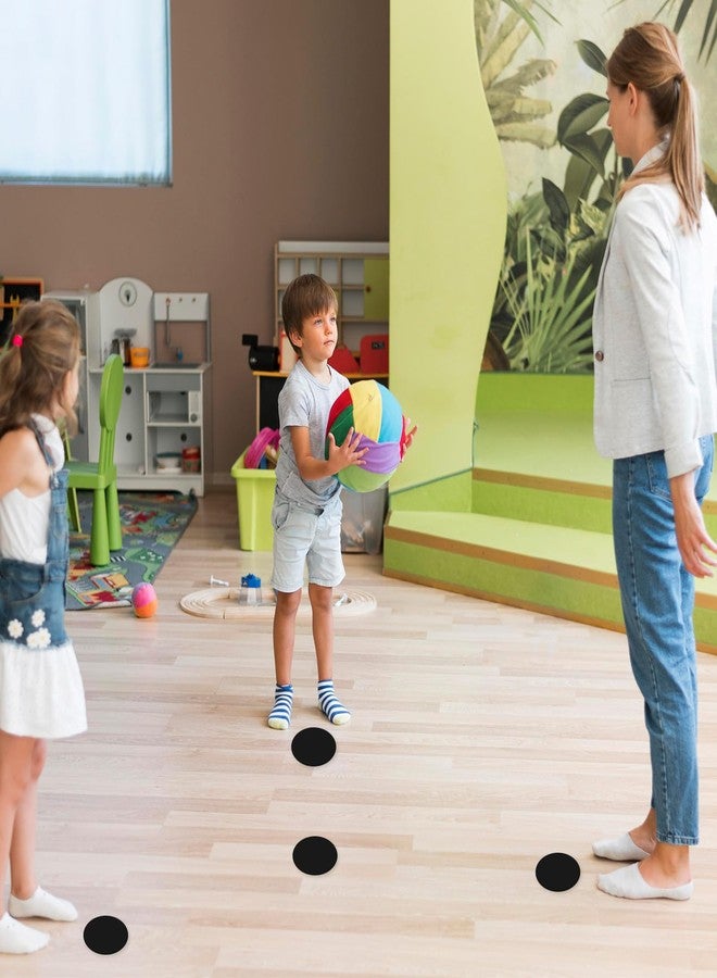YIKIADA Black Dot Stickers 6 Inches Vinyl Self-Adhesive Waterproof Colored Circle Labels Kid Floor Decals Removable Line Up Round Tags for Office Classroom 10 PCS - Image 2