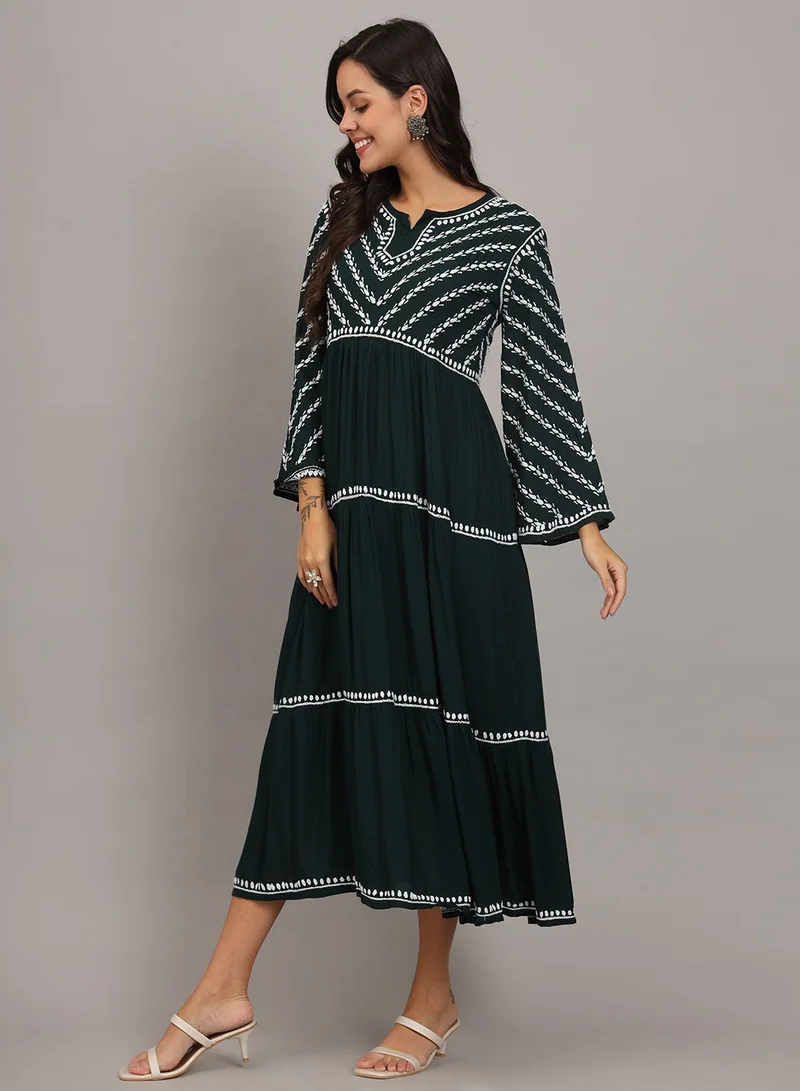 الايا جلابية شيكانكاري مودال مطرزة يدوياً-AL4015