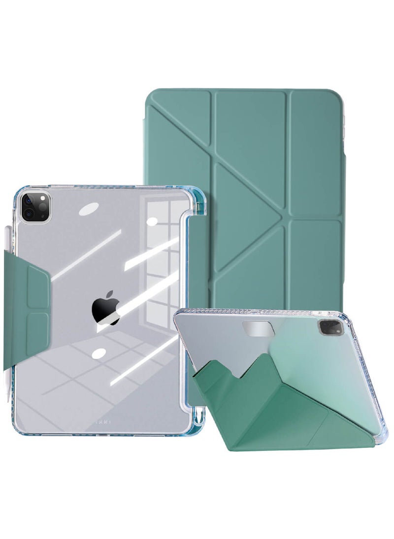 Rock Pow - Smart Case for iPad Pro 11 Inch 2024 M4 with Pencil Holder Clear Back Slim Tri-fold Folio Stand Shell Tablet Cover for iPad Pro 11” 2024 5th Generation - Image 1