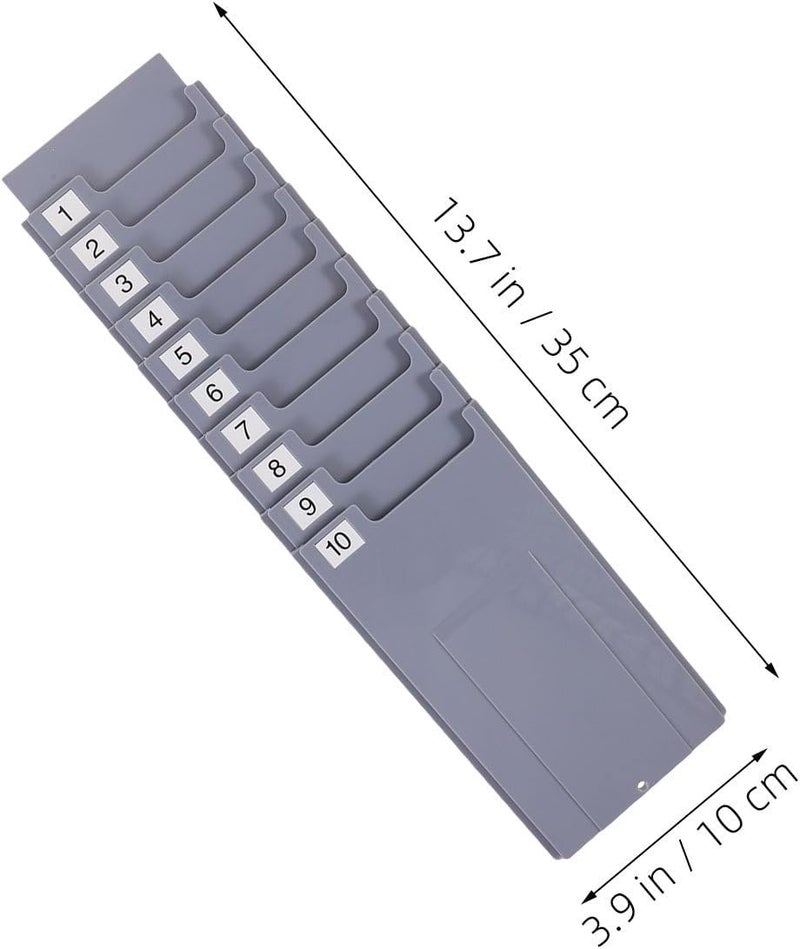 Most item matching trendy design DOITOOL 3 Sets Card Rack 10 Slots - Wall-Mounted Organizer Pocket Chart Timesheets Holder - For Small Businesses Retail Offices Time Clocks Supplies Stain resistant Confirmed available stock Flexible use switching Pop-area nearby warehouse Cost effective fine quality Year round in stock Trendy budget practical design Gulf popular simple design Sufficient order stock Multi-use well optimized build Easy hand assemble compatible Market mainstream color picks Month-round consistent deliver Gulf climate upgraded quality Cross product compatible KSA stocked goods Wide use compliant quality Classic trendy design picks Custom sizing alternatives Multi usage Assorted color options Riyadh Jeddah Dammam ship Heat resistant Periodic stock arrangement - Image 5