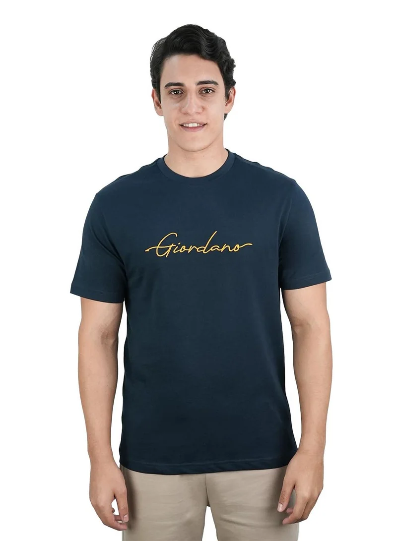 Men's Slim Fit Cotton Signature Print Tee