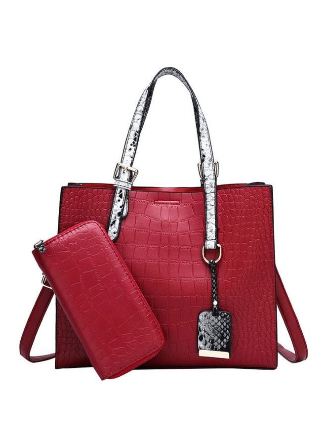 نيبمينينت 2-Piece Handbag Set Red/White/Black - Image 1