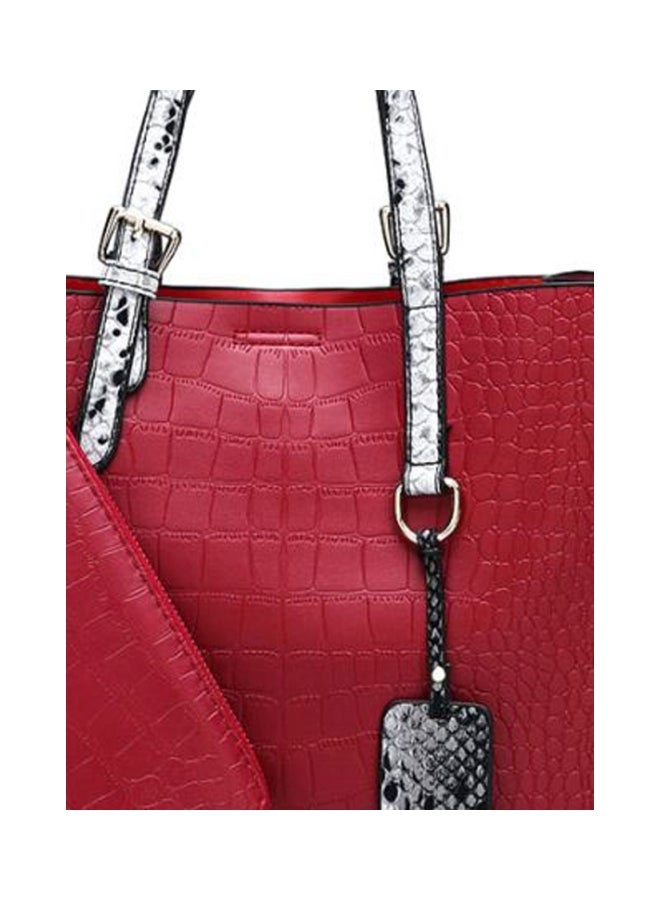 نيبمينينت 2-Piece Handbag Set Red/White/Black - Image 3