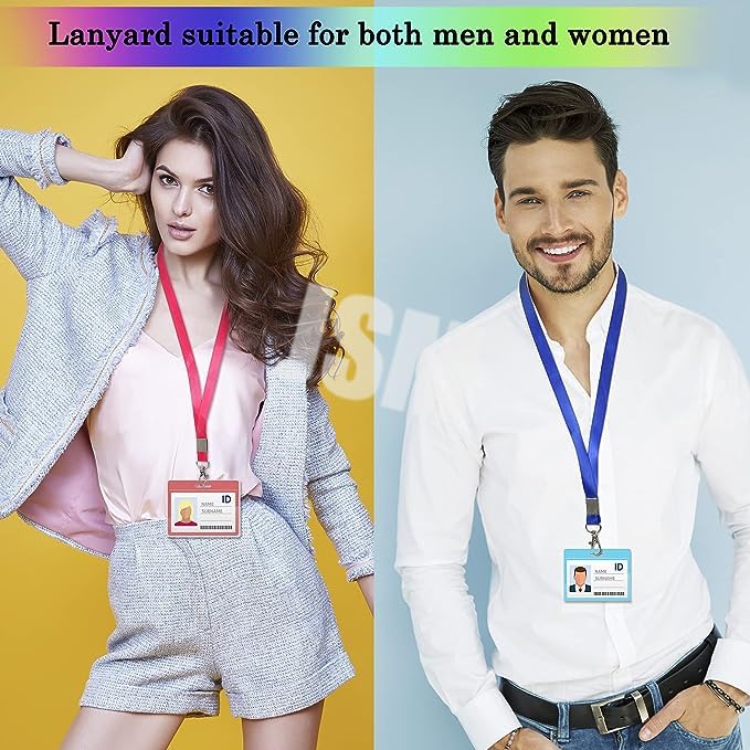 JSMSH JSMH 24mm or 1 inch Thick Lanyards with Badge Clip (Pack of 10, Royal Blue) - Image 5