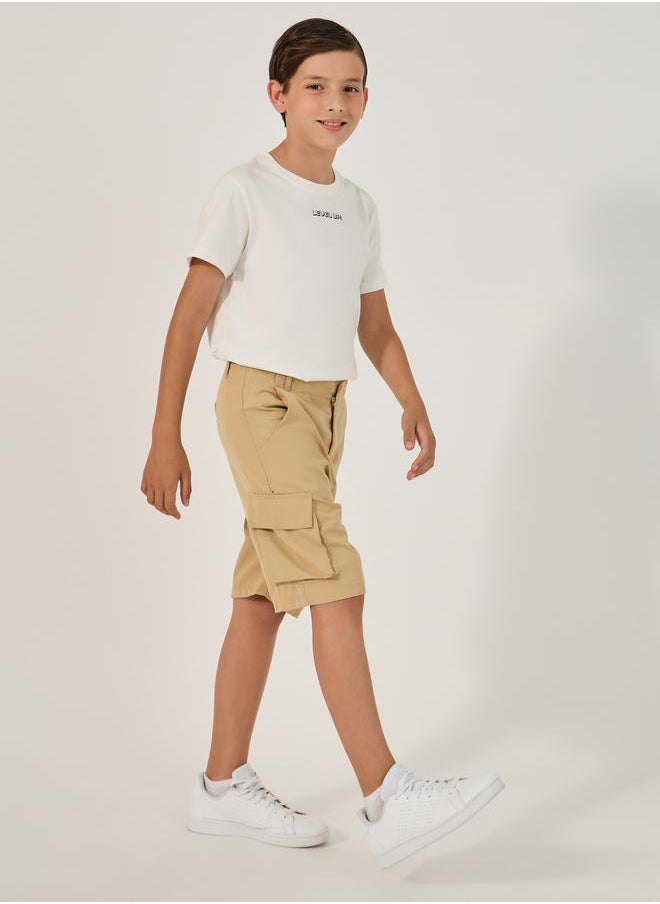 Styli Styli Solid Shorts with Cargo Pockets  - Image 2