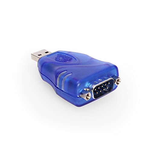 USBGear USB to RS-232 Serial Adapter Cable - DB9 Male, FTDI Chipset, RX/TX Status LEDs, TAA Compliant (Made in Taiwan), Compatible with Windows & Mac - Image 1