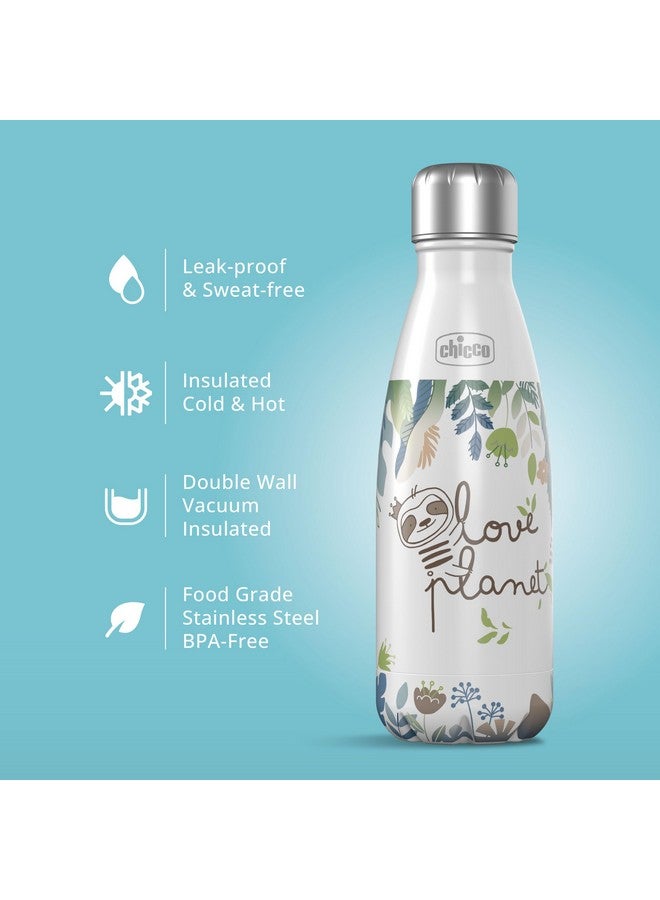 Chicco زجاجة ماء مزدوجة الجدار معزولة بالفراغ من شيكو، 12 أونصة | فولاذ مقاوم للصدأ من الدرجة الغذائية | فتحة واسعة | مقاومة للتسرب وخالية من العرق - Image 3