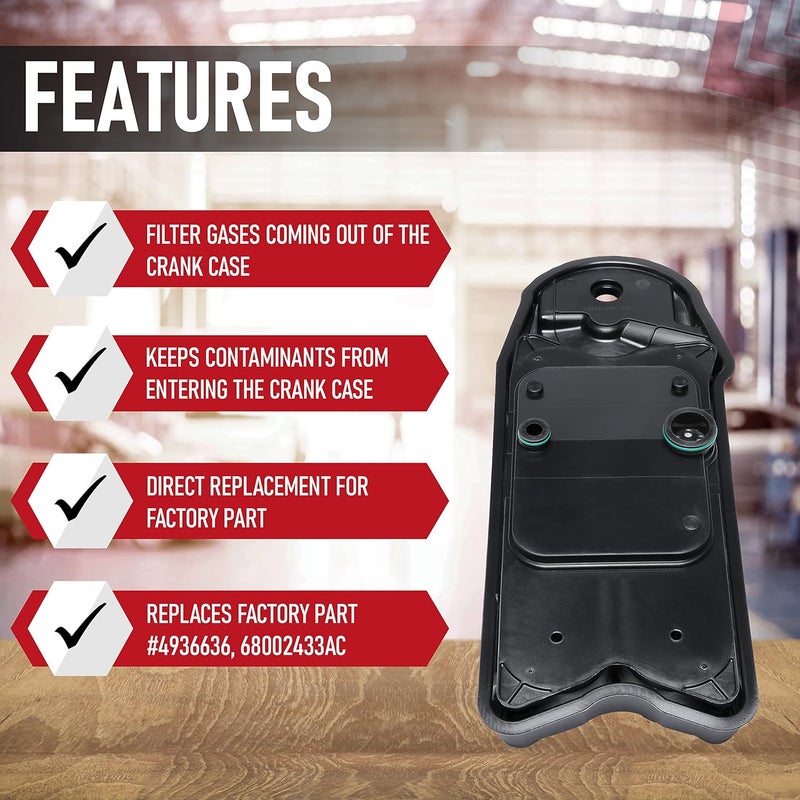 AA Ignition Replacement Crank Case Ventilation Filter CCV for Dodge, Ram, International - Compatible with 6.7L Diesel Engines - Image 2