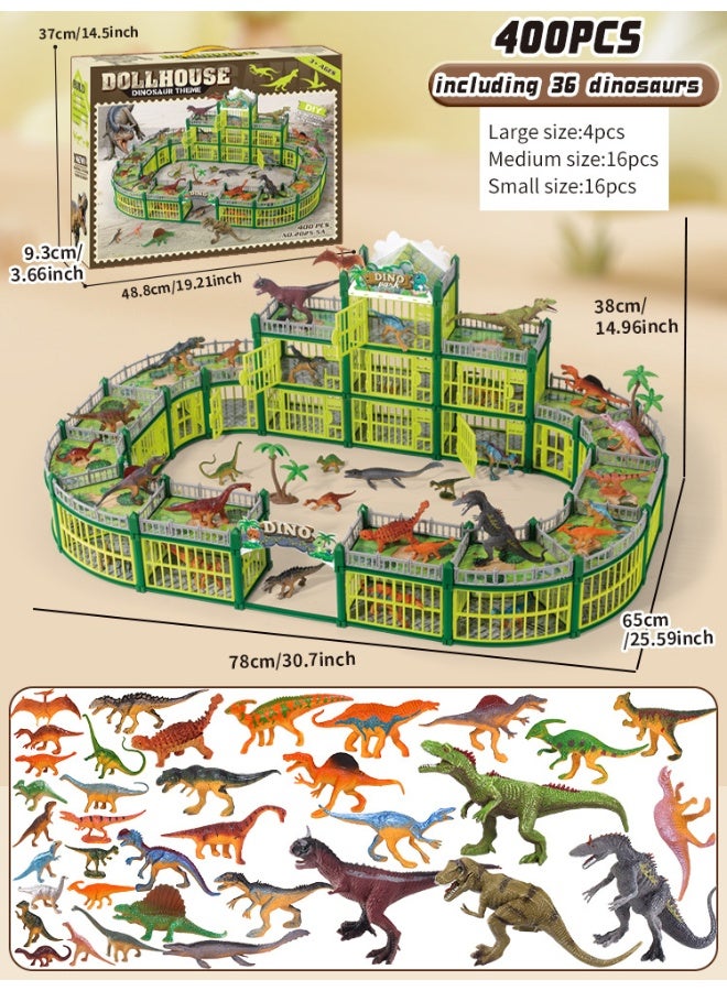 Loquat New DIY Dinosaur Arena Parental Interactive Puzzle Playset