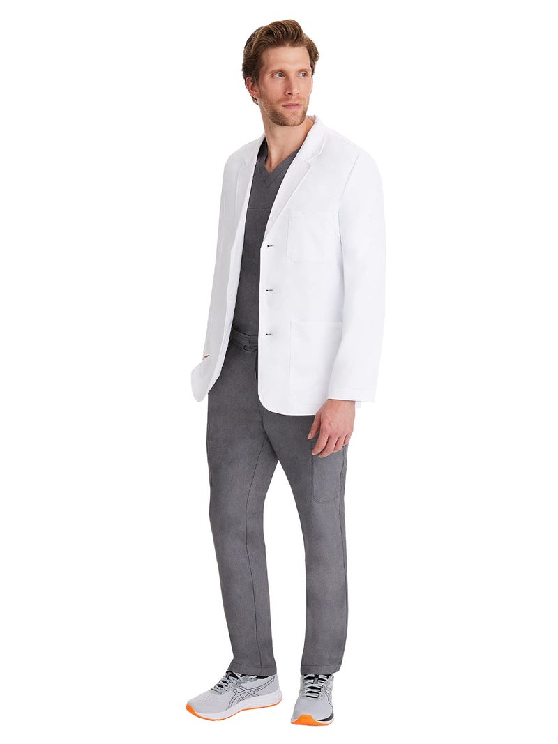 Healing Hands Medical Lab Coat Leo White Coat with 5 Pockets, Soft & 2-Way Stretch Fabric 5150, Large, White - Image 3