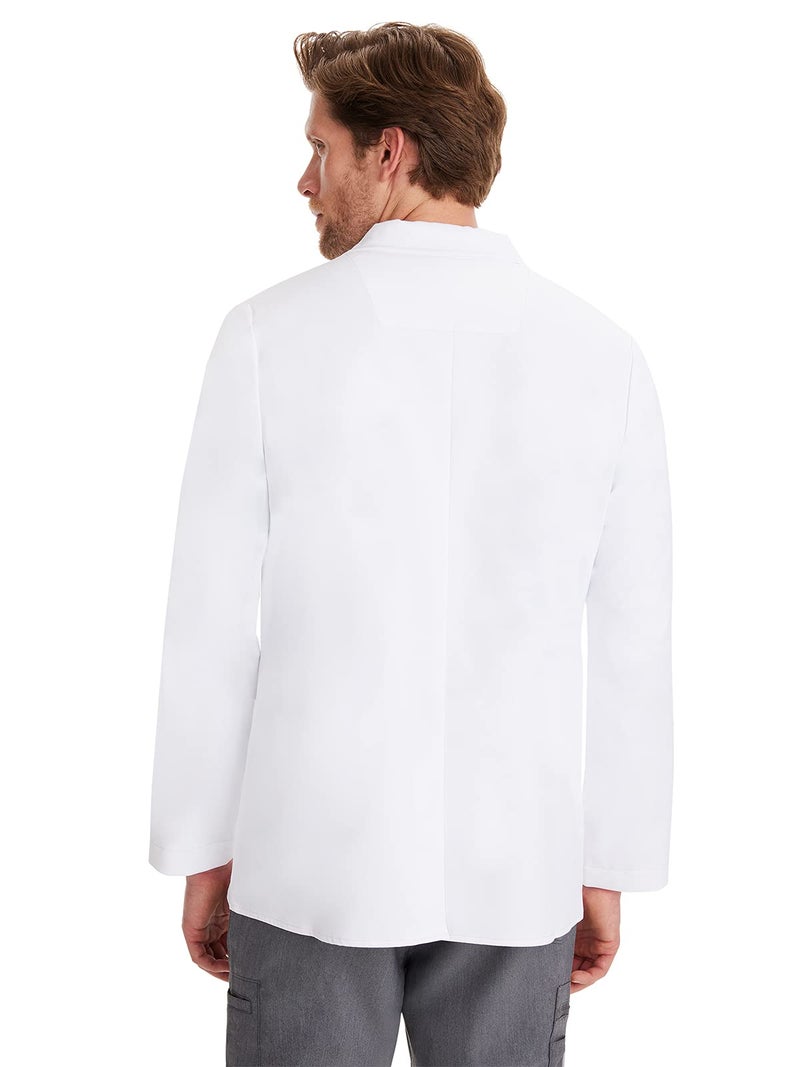 Healing Hands Medical Lab Coat Leo White Coat with 5 Pockets, Soft & 2-Way Stretch Fabric 5150, Large, White - Image 2
