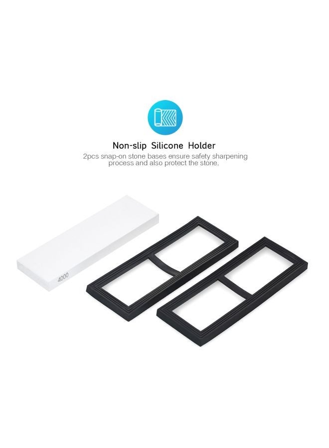 NIBEMINENT 4000 Grit Knife Sharpening Stone White/Black - Image 5