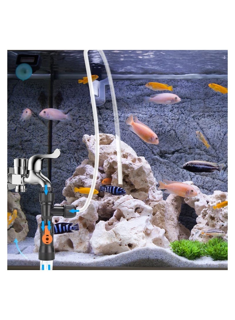 Aquarium Faucet Adaptor,  Tank Water Changer Accessories Replacement Faucet Pump for Fish Tank Aquarium Cleaner - Image 2