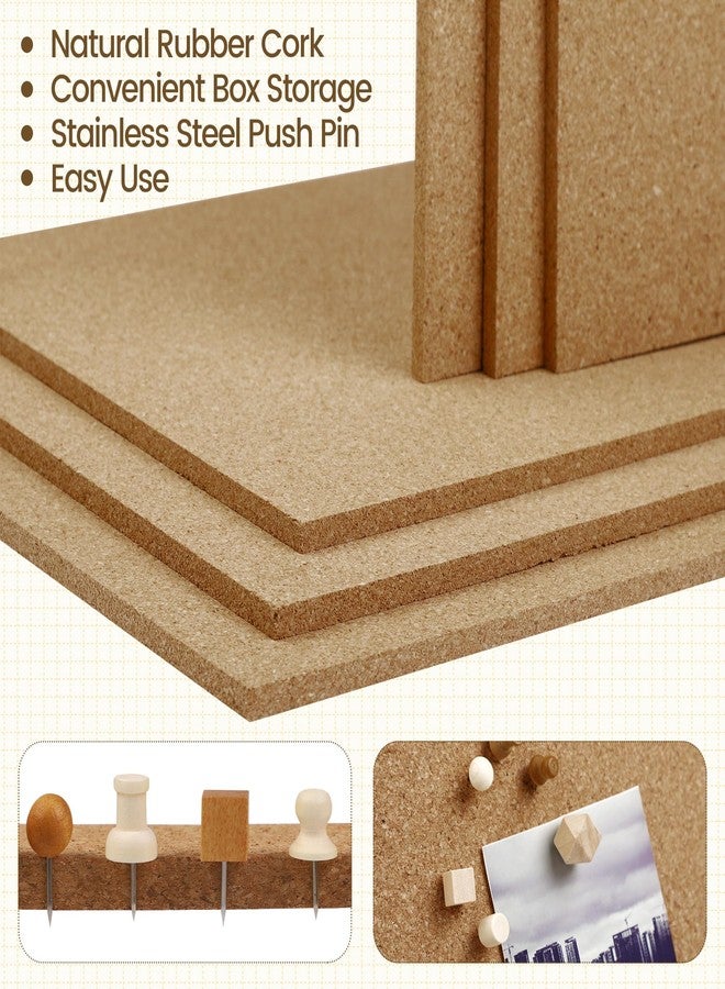 Aodaer 12 Pack Cork Boards 48" x 36" Thick Bulletin Board Tiles with 4 Frameless Cork Strips Pin Board Bar Strips with Push Pins Clips for Office School Home Walls - Image 3