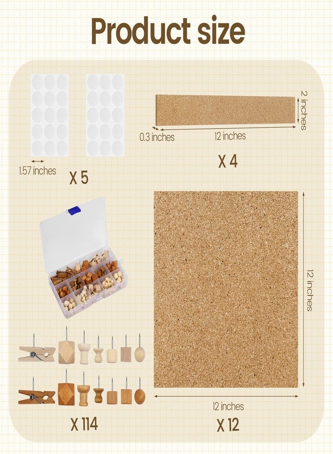 Aodaer 12 Pack Cork Boards 48" x 36" Thick Bulletin Board Tiles with 4 Frameless Cork Strips Pin Board Bar Strips with Push Pins Clips for Office School Home Walls - Image 2