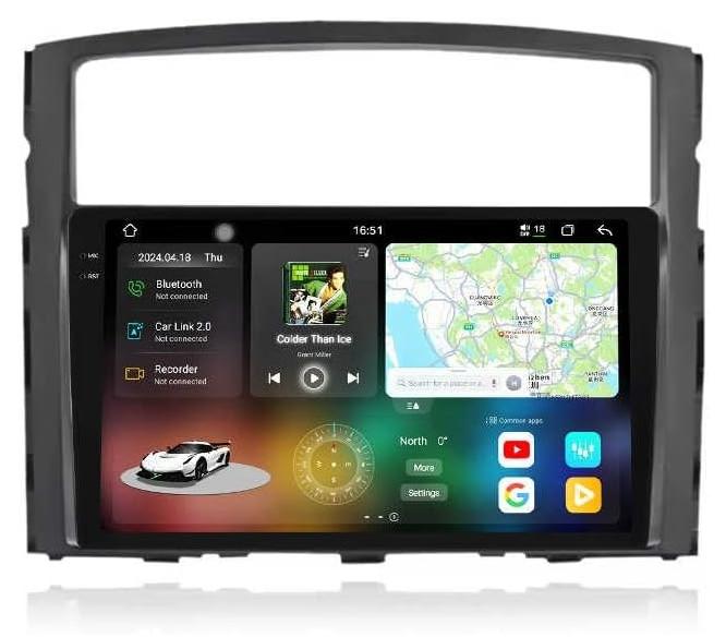 SHEZA STAR Android Car Stereo for Mitsubishi Pajero V80 V90 2006-2018 1GB RAM 32GB ROM Mirror Link Wi-Fi BT, Radio GPS Navigation, 9 Inch IPS Touch Screen with AHD Camera Included - Image 1