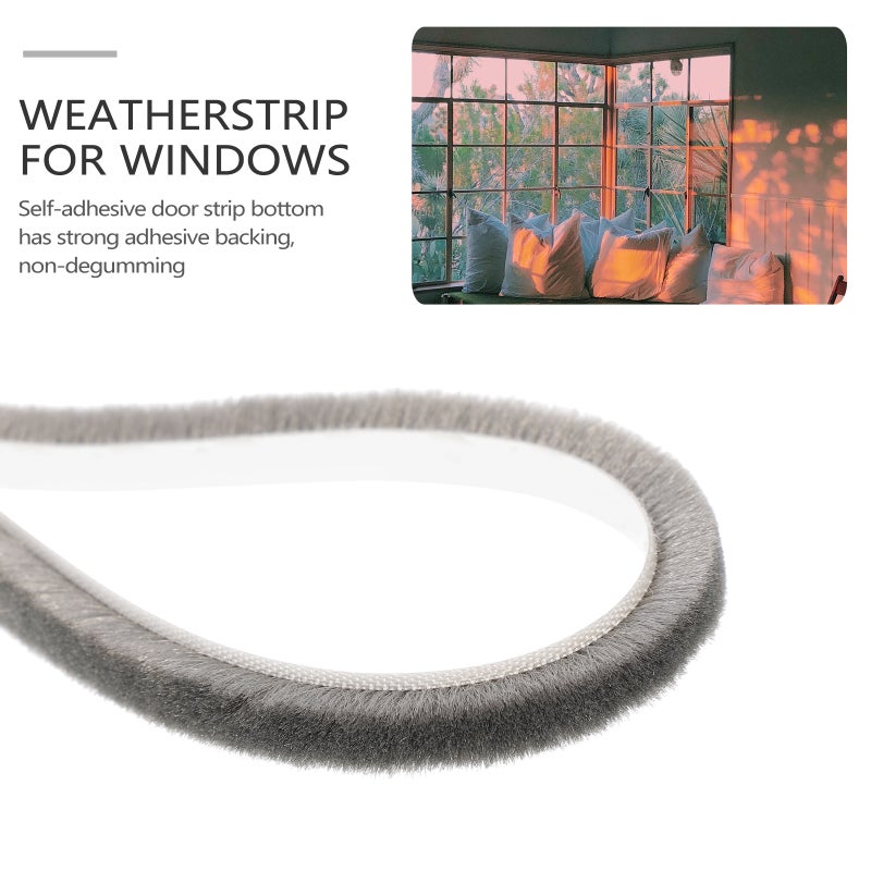 Self-adhesive Sealing Strip Wind-proof Brush Strip for Home Door Window - Image 2