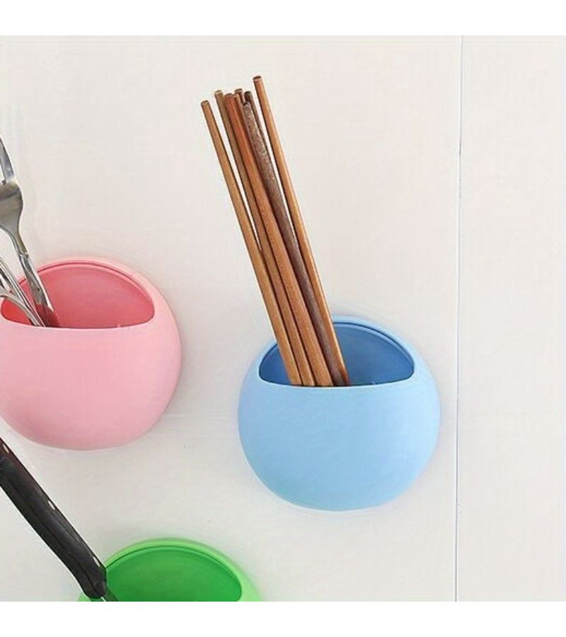 Blue Strong Suction Cup Bathroom Toothbrush Toothpaste Holder Multifunctional Storage Organizer Shelf - Image 3