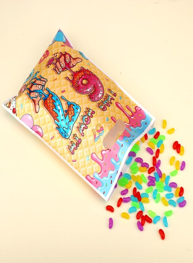 Fukaisu 50pcs 67 Birthday Gift Bags, Funny I Was 6 Now I’m 7 Meme Party Favor Bags with Handles Ice Cream Theme Six Seven Goodie Bag for 7th Birthday Party Candy Treats and Celebration Supplies - Image 4