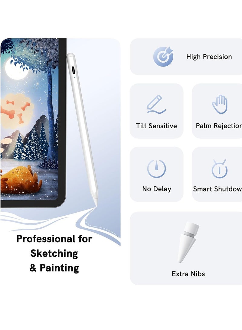 MIGOFAST Stylus Pen for iPad 2018 2024  NTHJOYS for Apple iPad Pencil with Palm Rejection Magnetic Tilt Sensitivity Work for iPad Pro 11"/12.9" iPad Mini 5/6 iPad Air 3/4/5 iPad 6/7/8/9/10 - Image 3