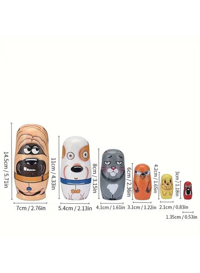 Handmade 64th Matryoshka Doll Set Colorful Wooden Nesting Stackable Toys - Image 3