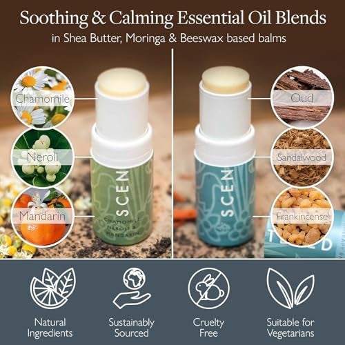 Scentered Aromatherapy Balm Stick Duo for Stress-Relief & Meditation - Roll On Essential Oil Blends of Frankincense, Oud, Chamomile - Aromatherapy Gifts for Women - De-Stress & Escape - Image 4