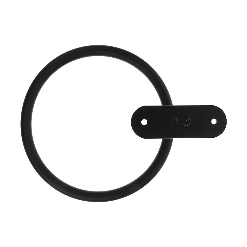 Adhesive Wall Towel Ring Holder Black Non Perforated for Bathroom Kitchen Storage - Image 2