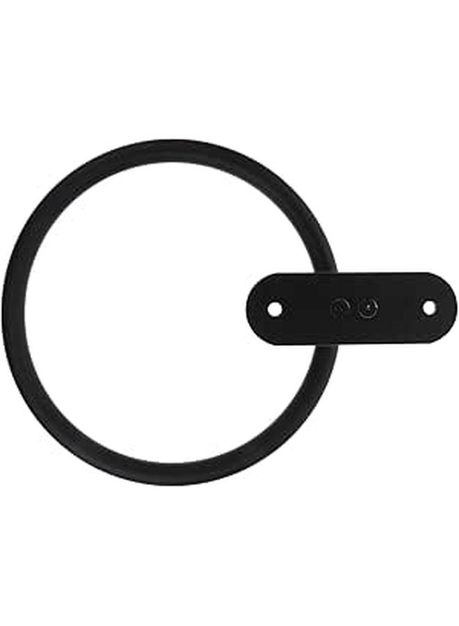 Adhesive Wall Towel Ring Holder Black Non Perforated for Bathroom Kitchen Storage - Image 1