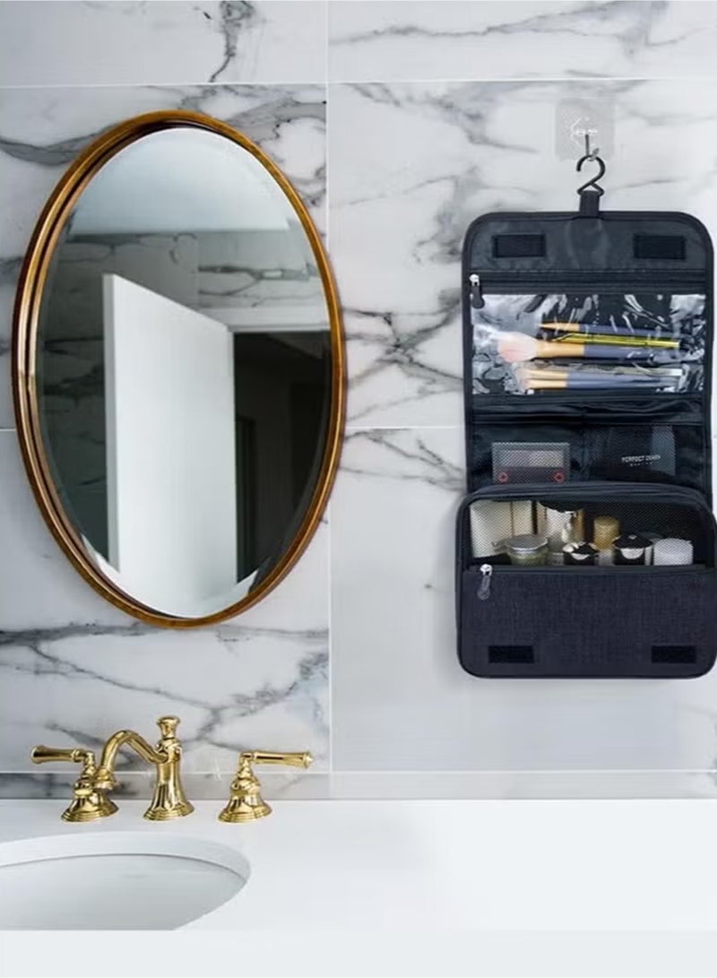 Hanging Travel Toiletry Bag for Men and Women, Hygiene Bag, Waterproof and Multifunctional Cosmetics Organizer for Accessories/Shaving/Grooming/Cosmetic/Toiletries - Image 5