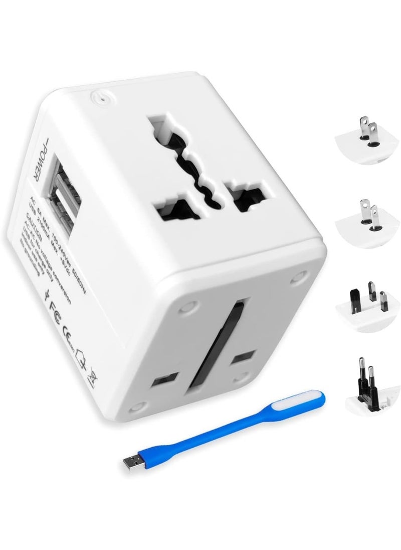 Raxoom UK to US Plug Adapter with USB C , 5 in 1 UK to USA Plug Adaptor with 4 USB Ports(3 USB+1 Type C),America Travel Adapter Converter Plug for American,Canada,Thailand, Mexico (Type B Socket)  - Image 1