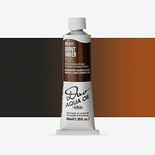 Holbein Duo Watersoluble Oil Colors - Burnt Umber - 40ml Tube - Image 1