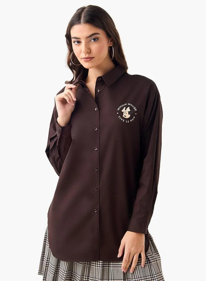 اس بي كاركترز High-Low Shirt with Minnie Mouse Print