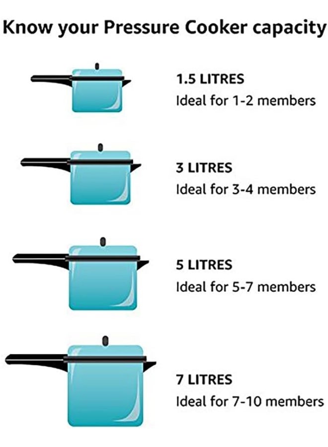Prestige Deluxe Plus  Aluminium Pressure Cooker Compatible with Gas Stovetop & Induction Stovetop 3Liters - Image 4