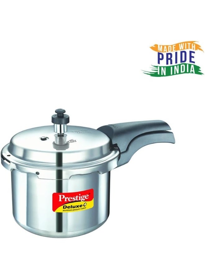 Prestige Deluxe Plus  Aluminium Pressure Cooker Compatible with Gas Stovetop & Induction Stovetop 3Liters - Image 2