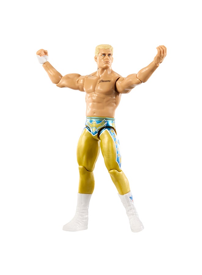WWE Mattel WWE Cody Rhodes Action Figure, Main Event Series #159, 6-inch Collectible Superstar with 14 Articulation Points & Life-Like Look - Image 4