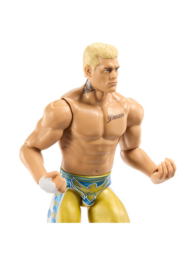 WWE Mattel WWE Cody Rhodes Action Figure, Main Event Series #159, 6-inch Collectible Superstar with 14 Articulation Points & Life-Like Look - Image 2