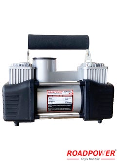 RoadPower Portable Dual Cylinder Air Compressor with Multi Tools Tire Inflator 12V Compact Air Pump For Car Tires 150 PSI Heavy Duty Metal Tire Pump For SUV Trailer Truck Bike  - Image 4