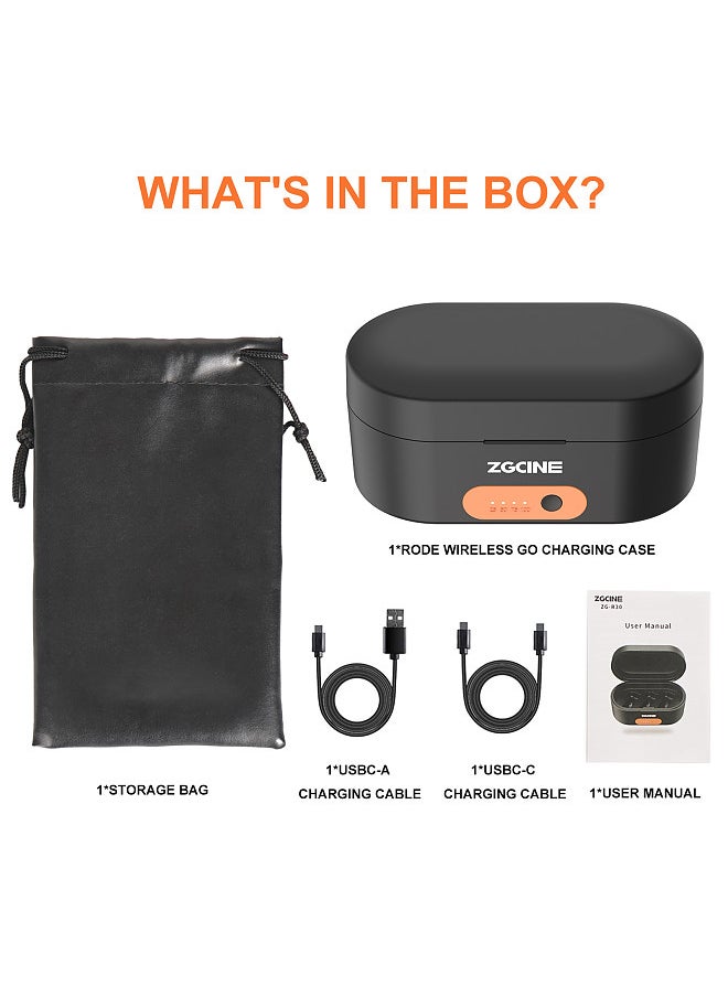 ZGCINE ZG-R30 Wireless Microphone Charging Case 3-slot Charging Box Built-in Large Capacity Battery