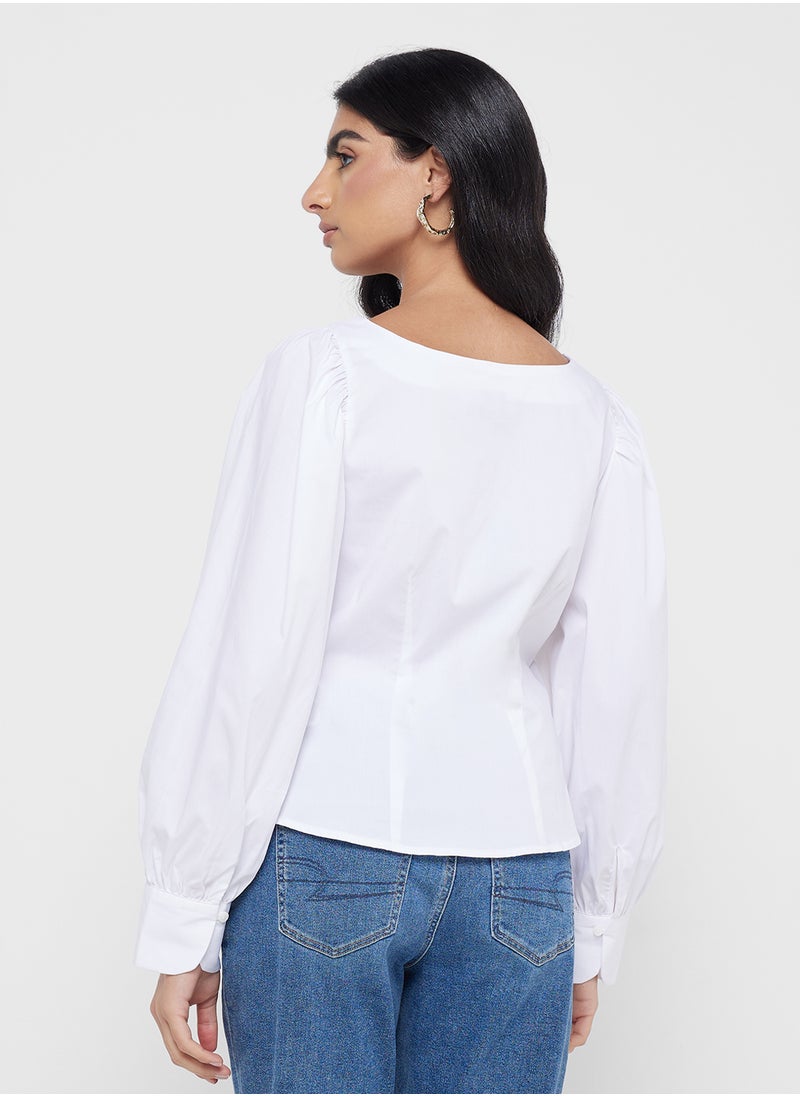 VERO MODA Square Neck Puff Sleeve Top  - Image 2