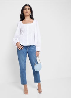 VERO MODA Square Neck Puff Sleeve Top  - Image 4