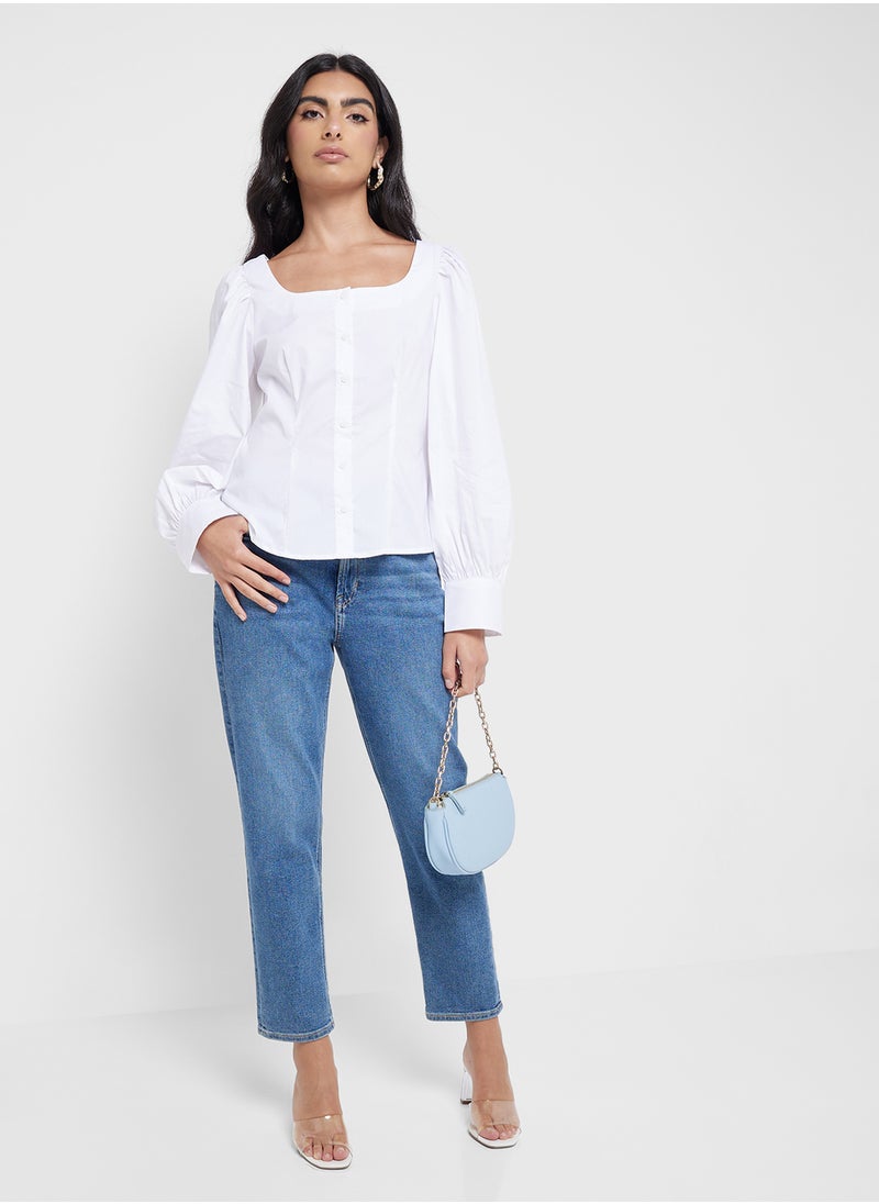 VERO MODA Square Neck Puff Sleeve Top  - Image 4