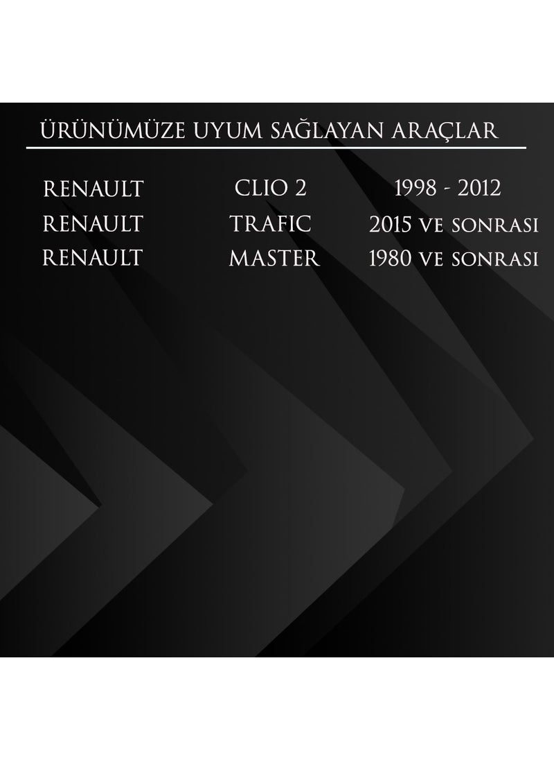 DNC Auto Part زر وميض الخطر لرينو كليو 2، ترافك، ماستر - أسود  - Image 2